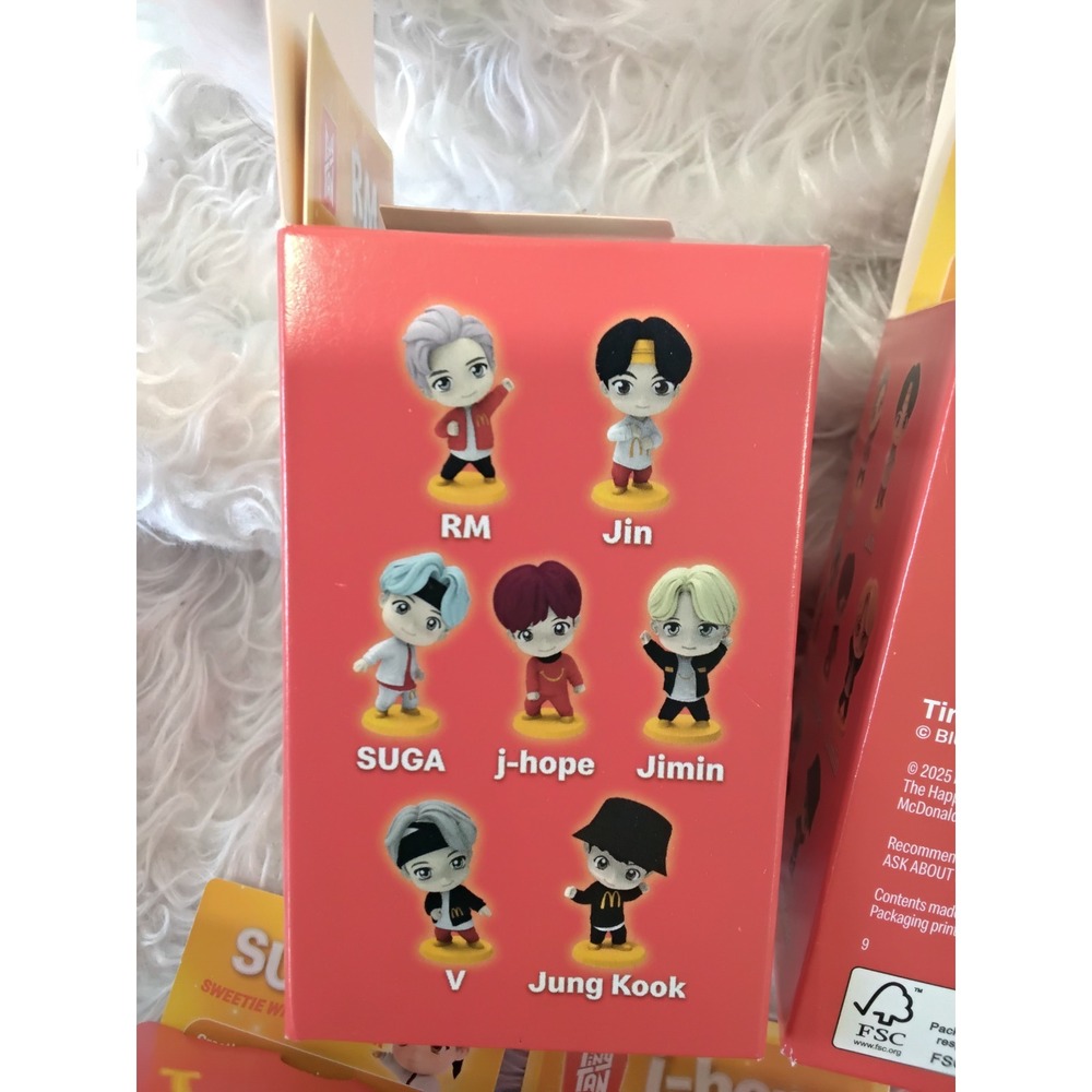 McDonalds Happy Meal TinyTAN BTS Figure Worldwide Cutie 2024 Collect bundle of 5